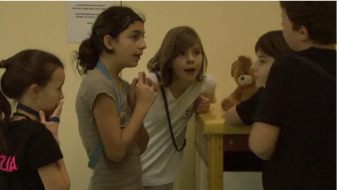 Figure 3. Interactions de l’équipe bleue proches de la mascotte . 