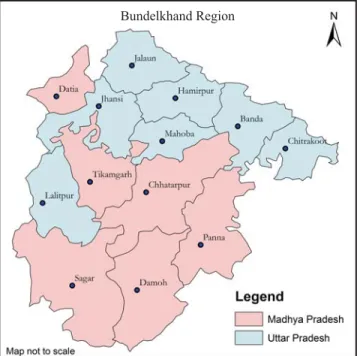 Figure 2: Semi arid Bundelkhand region of central IndiaBundelkhand Region