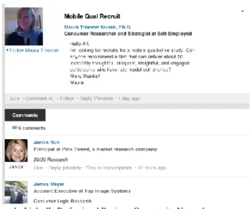 Figure 2 illustrates part of a LinkedIn profile presentation 