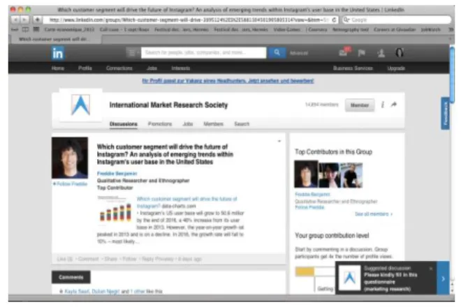 Figure 6:  LinkedIn Invitation to a Professional Debate  