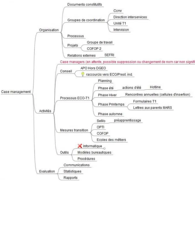 Figure 8 : Fonction et activités d’exploitation – Case Management 