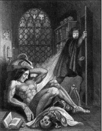 Figure 2 : Frankenstein, illustration du livre (édition 1831)  
