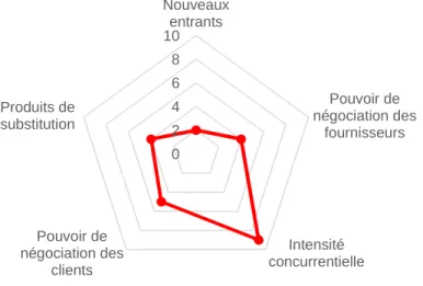 Figure 5 : Schéma des 5 forces de Porter 