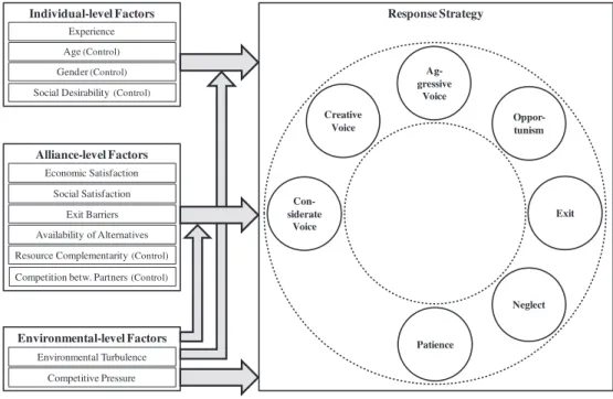 Figure 2. Model of response strategies