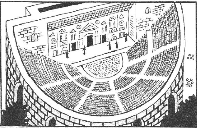 Figure 3: Plan d'un théâtre romain (Degaine A. 2000, p. 18) 