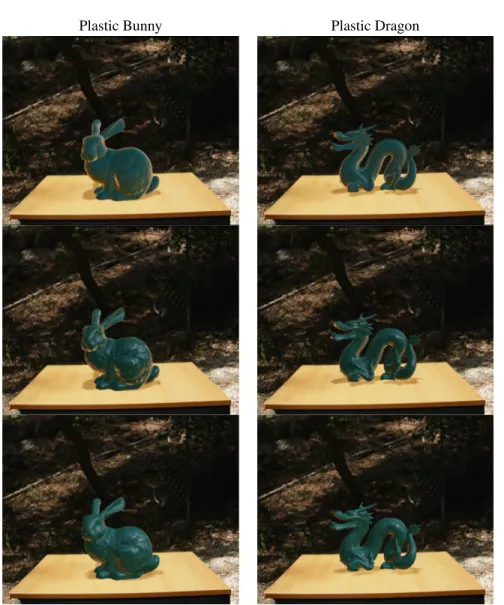 Fig. 1. First row: lowest visual LOD. Second row: highest visual LOD. Both were rendered interactively in the experiment