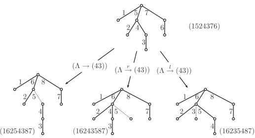 Figure 6: Insertion operations for f = (43).