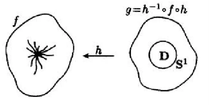 Figure 2. Dictionary between fixed points and circle maps.