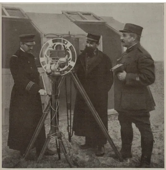 Figure 8. From left to right, Maurice Garnier, Louis Fort, and Gustave Lyon with measuring instruments, undated