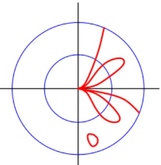 Figure 10. The deformation C t 2 inside the Milnor ball