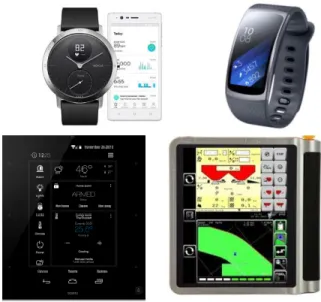 Figure 10 : Exemples d’interface pour objets connectés 