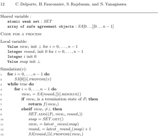 Fig. 4. n anonymous processes simulates n non-anonymous processes