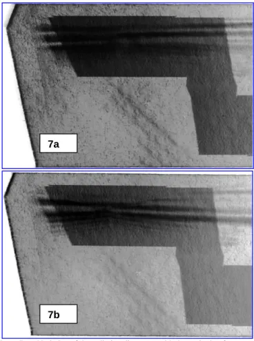 Figure 8.   Image of a similar SAW filter obtained with a smaller incidence  angle [Same type of filter, same reflection, θ=15°; F=34.084148 MHz]