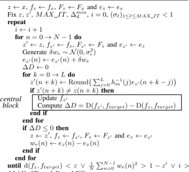 Fig. 4. Perceptually controlled histogram transformation. D is a distance that can be different from d