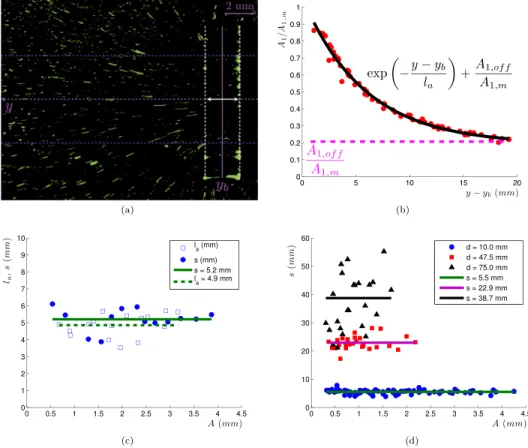 FIG. 7. The flow generated in a glycerin mixture (η = 10.5 cP) by a 10 mm-width vibrating beam at f = 50 Hz and A = 2.3 mm (a)