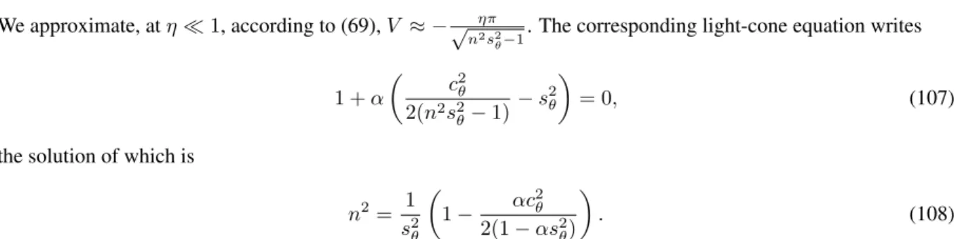 Figure 11: The real solution of the light-cone equation (106) for A µ k as a function of θ when no external B is present