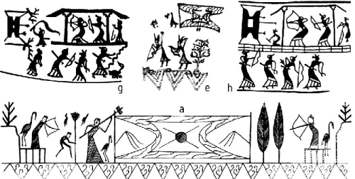 Fig. 5 Archery targets as illustrated in Eastern Zhou (771–256/249  BCE ) bronzeware. 