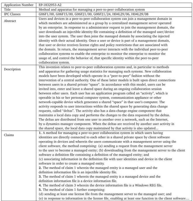 Figure 3.2. An example query topic in CLEF-IP 2011 test set (an excerpt)