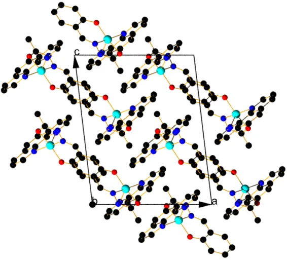Fig. S4S6. Packing diagram of the complex along the b axis. 
