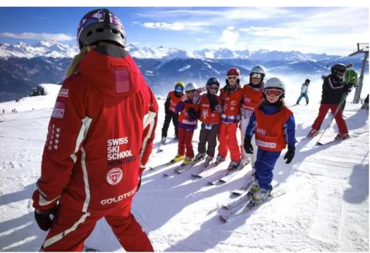 Figure 1 - Journée de cours à l'École Suisse de Ski Montana 