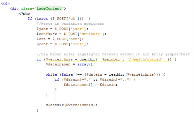 Abbildung 26: Addfunktion PHP Teil 1 GUIAddPDF.php 