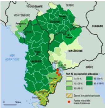 Figure 1: L’Albanie entre Etat et nation 2