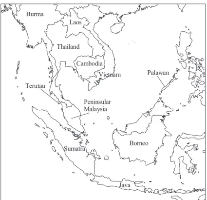 Figure 4. Map of the main islands and countries mentioned in the text.