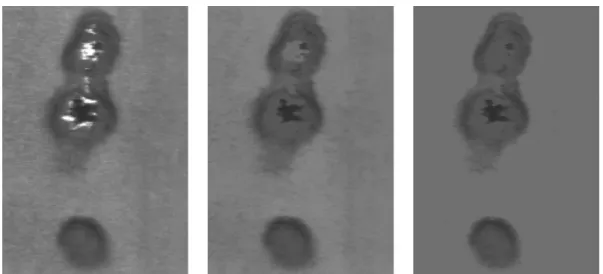 Figure 2.10. Examples of opening by reconstruction using a disk structuring element of size 5 (central) and 50 (right)