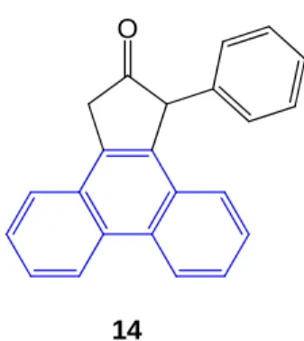 Figure 10.  Product obtained from the reduction of 11. Highlighted in blue is the phenanthrene motif