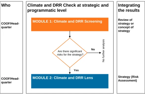 Figure 6 Module 1 and 2 at strategic and programmatic level. Module 1 is outlined in section A
