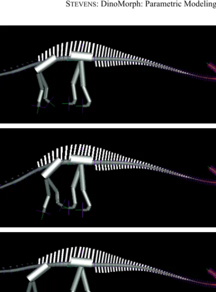 Figure 9 shows a model of Apatosaurus with a few bones ren- ren-dered with some realism while the remainders are mere  cylin-ders.