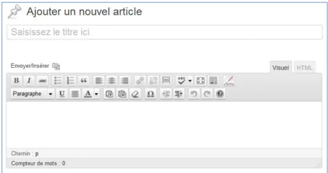 Figure  En  éditant  un  article,  ce  CMS  catégories.  