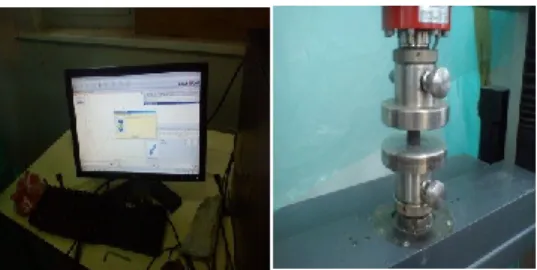 Figure 7: Compressive test device in cylinder sample tests 