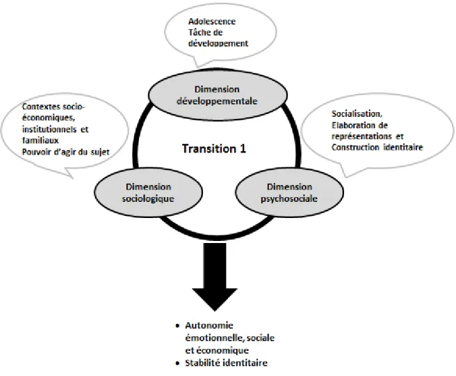 Figure 1 : Intégration des trois approches théoriques. Moulin, C. 2013. 
