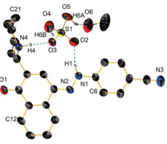 Figure S3. View of the molecular structure of the keto form of compound 3 with sulfuric acid