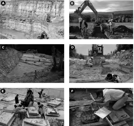 figure 1: methodology of the palaeontology a16. A: the study of reference quarries is impor- impor-tant to locate fossiliferous beds on the highway course