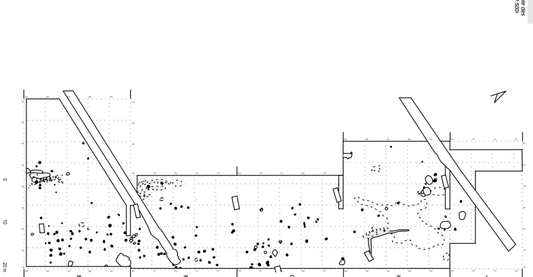 Fig. 19Zone sud, ensemble destrous de poteau (1:500)