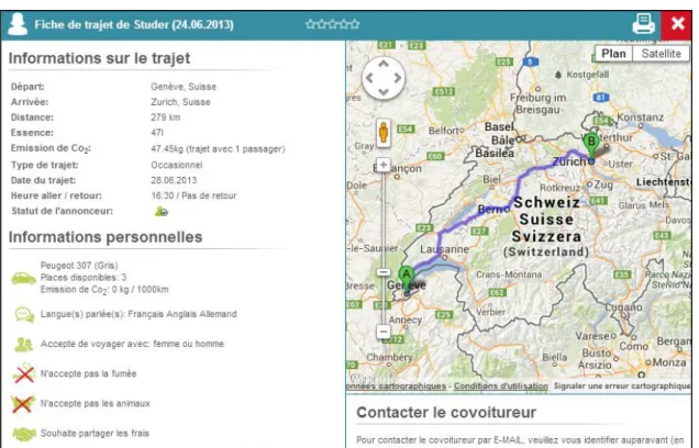Figure 2                                                                                                          Recherche d’un trajet - covoiturage 