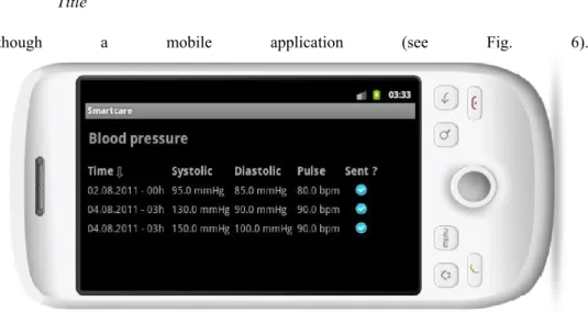 Figure 6: The Patient's Mobile Interface. 