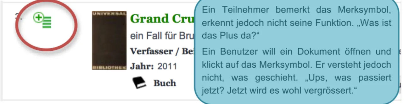 Abbildung 18: Symbol zum Hinzufügen eines Dokuments auf die Merkliste 