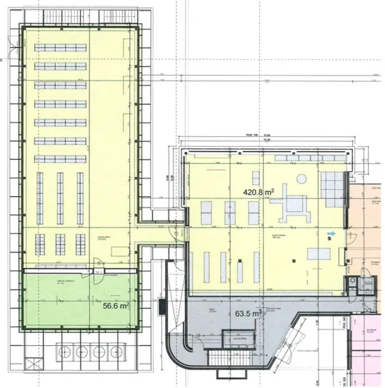 Figure 6 : Surfaces bibliothèque (rez-de-chaussée) 