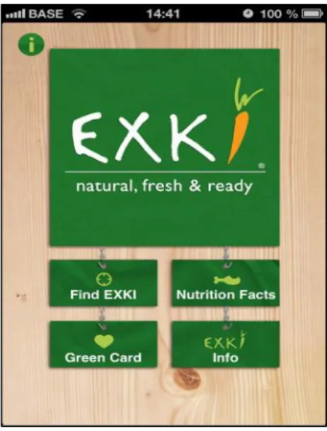 Figure 10 : Chaîne de restauration Exki, application iPhone 