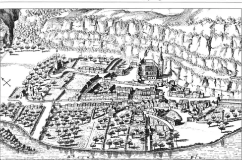 Abb. 13: St-Maurice, in: Merlan, Topographie/ Helvetiae ... 1653 