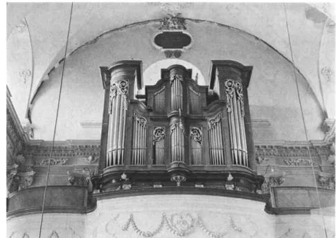 Abb. 5 Sitten, Jesuitenkirche-Orgel von 1817, möglicherweise von Jo- Jo-hann Baptist Carlen