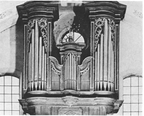 Abb. 1 Ritzingen, Ritzingerfeldkapelle. Orgel von Josef Anton Carlen,  vollendet 1813
