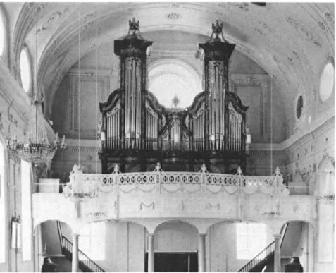 Abb. 4 Altdorf, Pfarrkirche St. Martin. Orgel von Josef Anton Carlen,  1807—1809. 