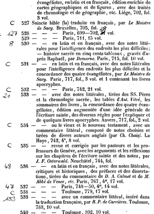 Abbé de Vence, etc. Paris, 767 , 4°, 17 vol. 