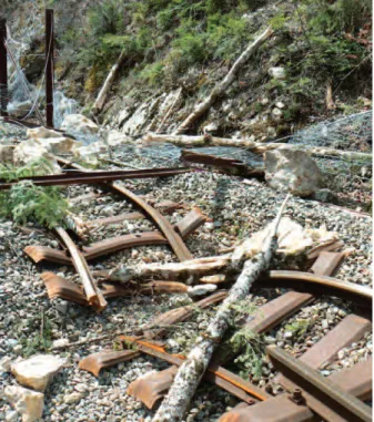Figure 4: destruction de la voie des Chemins de fer du Jura (CJ).