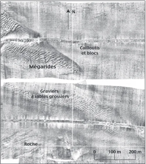 Fig. 5.- Sonograph of the Northwestern area. Etendrée bank.