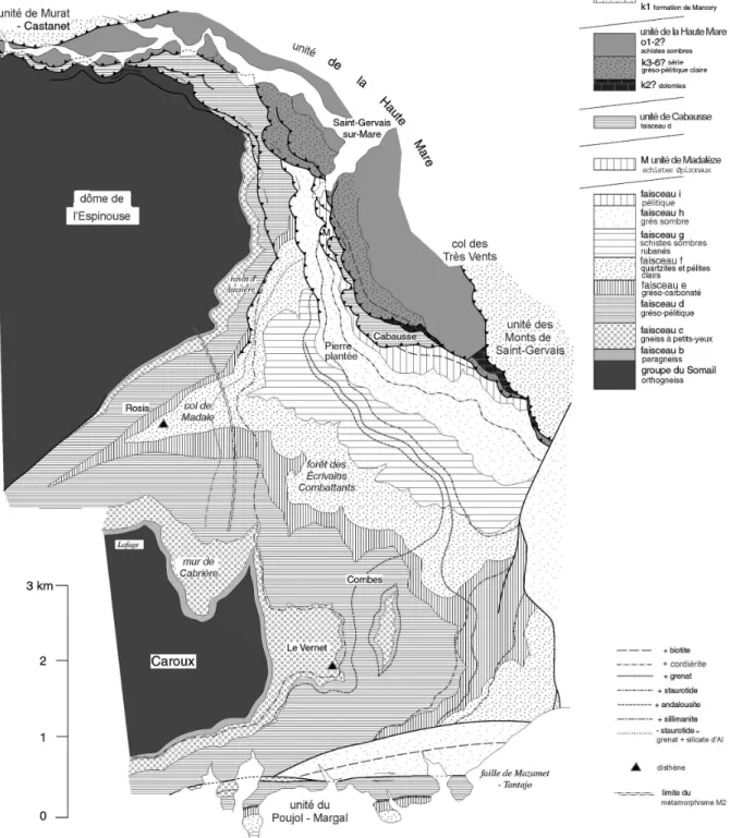 Fig. 4.- La retombée orientale du massif de l’Agout.